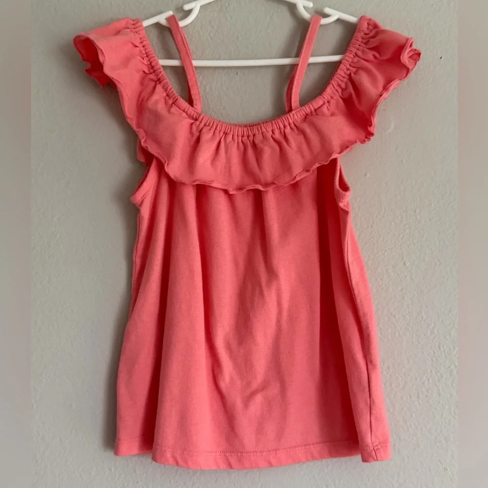 The Children's Place Coral Pink Ruffle Tank Top